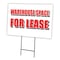 Signmission Warehouse Space For Lea Yard & Stake outdoor plastic coroplast window, 1216-Warehouse Space For Lea C-1216-DS-Warehouse Space For Lea - alternate 1